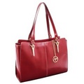 McKleinUSA 97556 GLENNA (Red) Leather Shoulder Tote